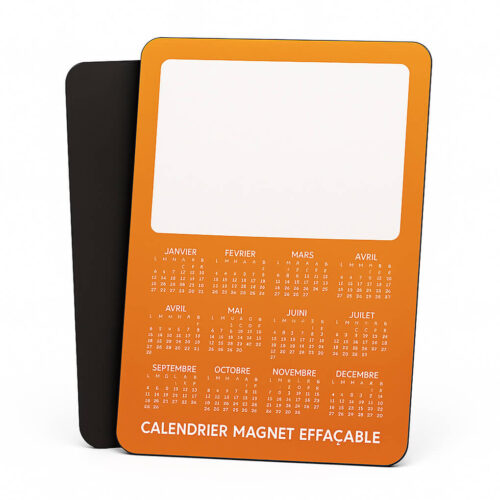 Calendrier aimanté effaçable personnalisé