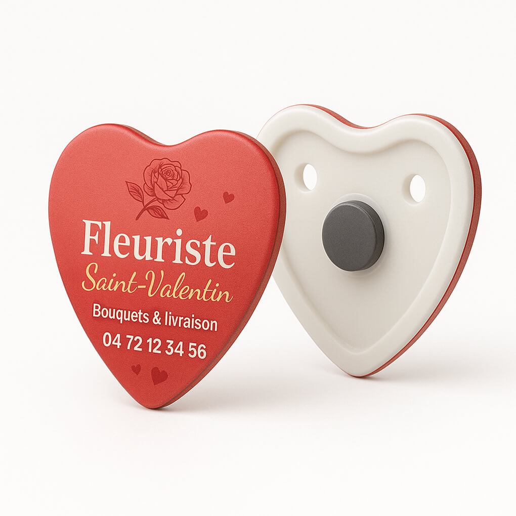 Magnet rigide coeur 5 x 5 cm 68 Magnet rigide coeur 5 x 5 cm