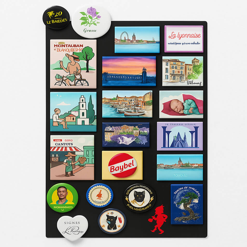 présentoir magnets adhésif mural 32x45cm