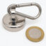 Aimant avec mousqueton Ø32mm, puissance 28kg