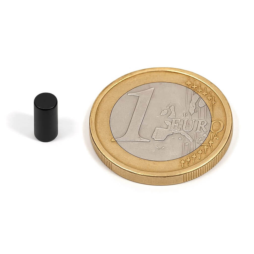 Aimant cylindrique Ø4 x 10mm époxy, magnétisation diamétrale 47 Aimant cylindrique Ø4 x 10mm époxy, magnétisation diamétrale