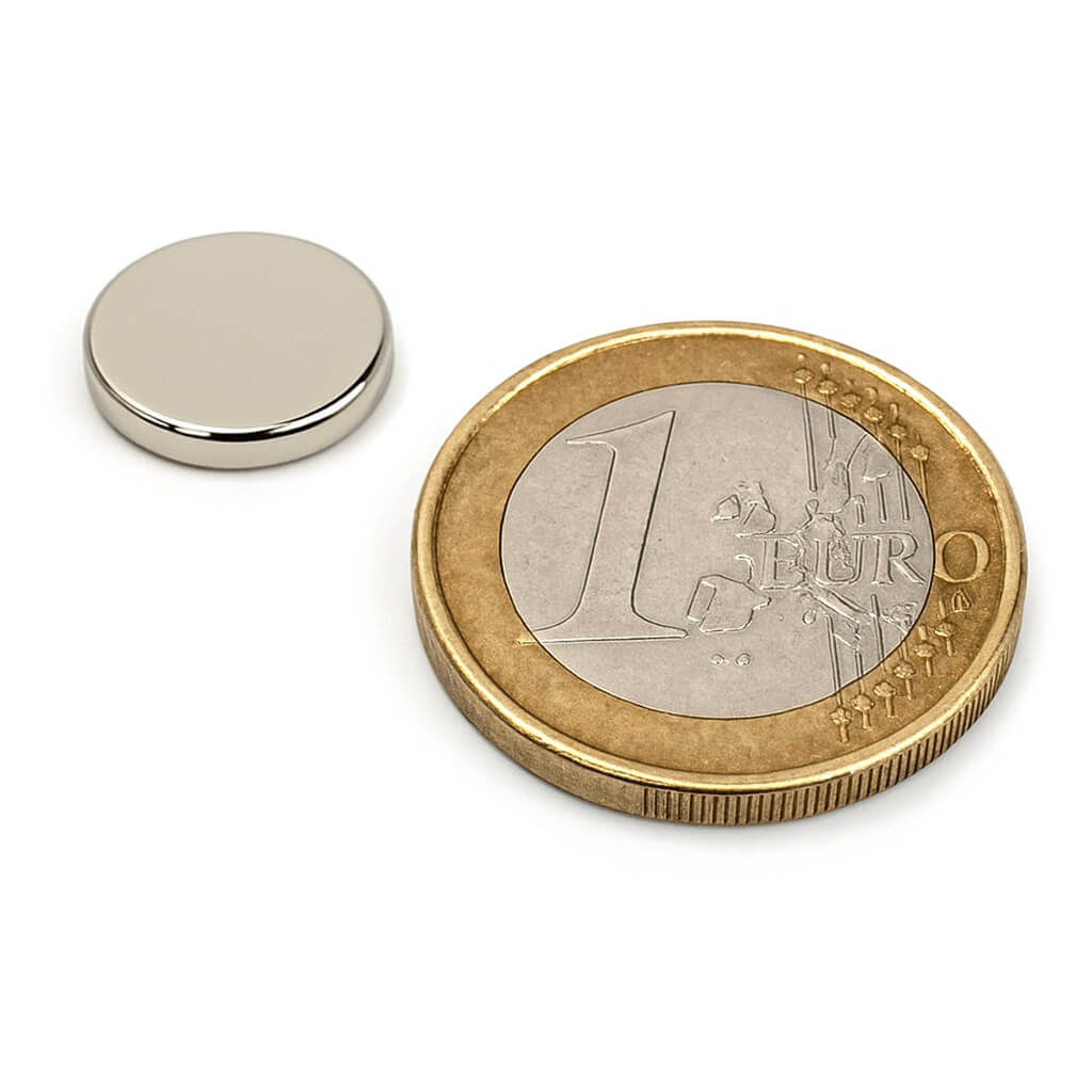 Aimant néodyme disque Ø12 x 2mm, puissance 1.70kg 79 Aimant néodyme disque Ø12 x 2mm, puissance 1.70kg