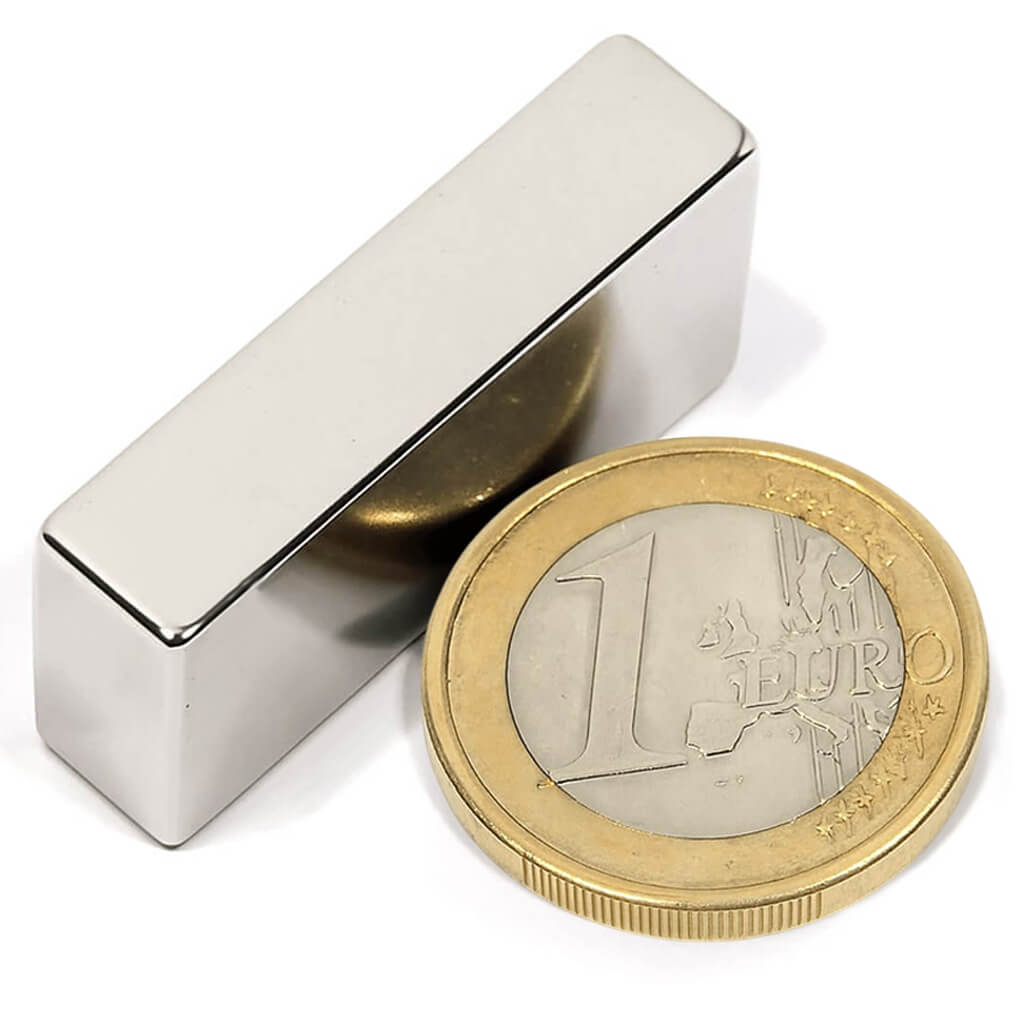 Aimant néodyme bloc 40x18x10mm, puissance 20kg