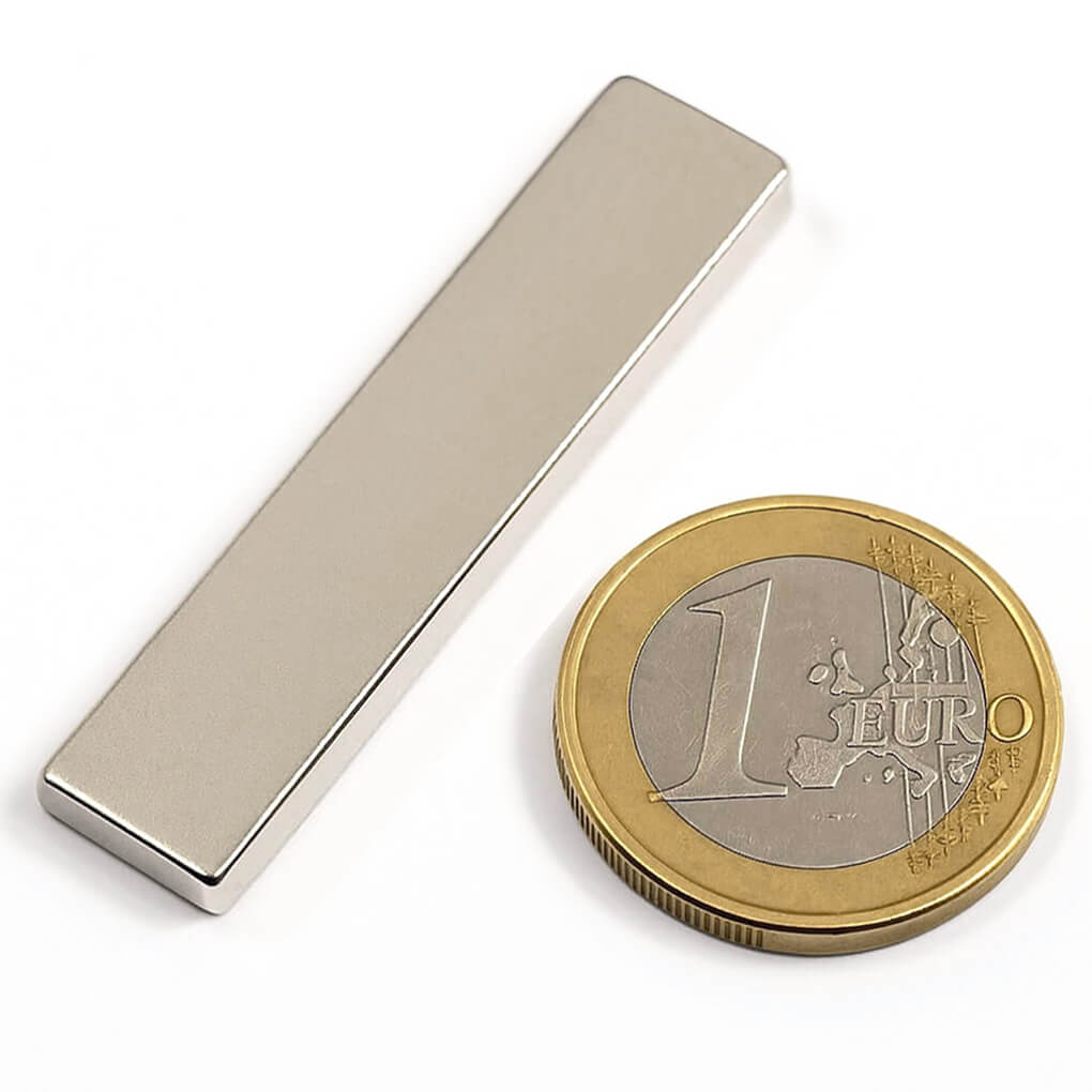 Aimant néodyme bloc 40x5x2mm, puissance 1.8kg