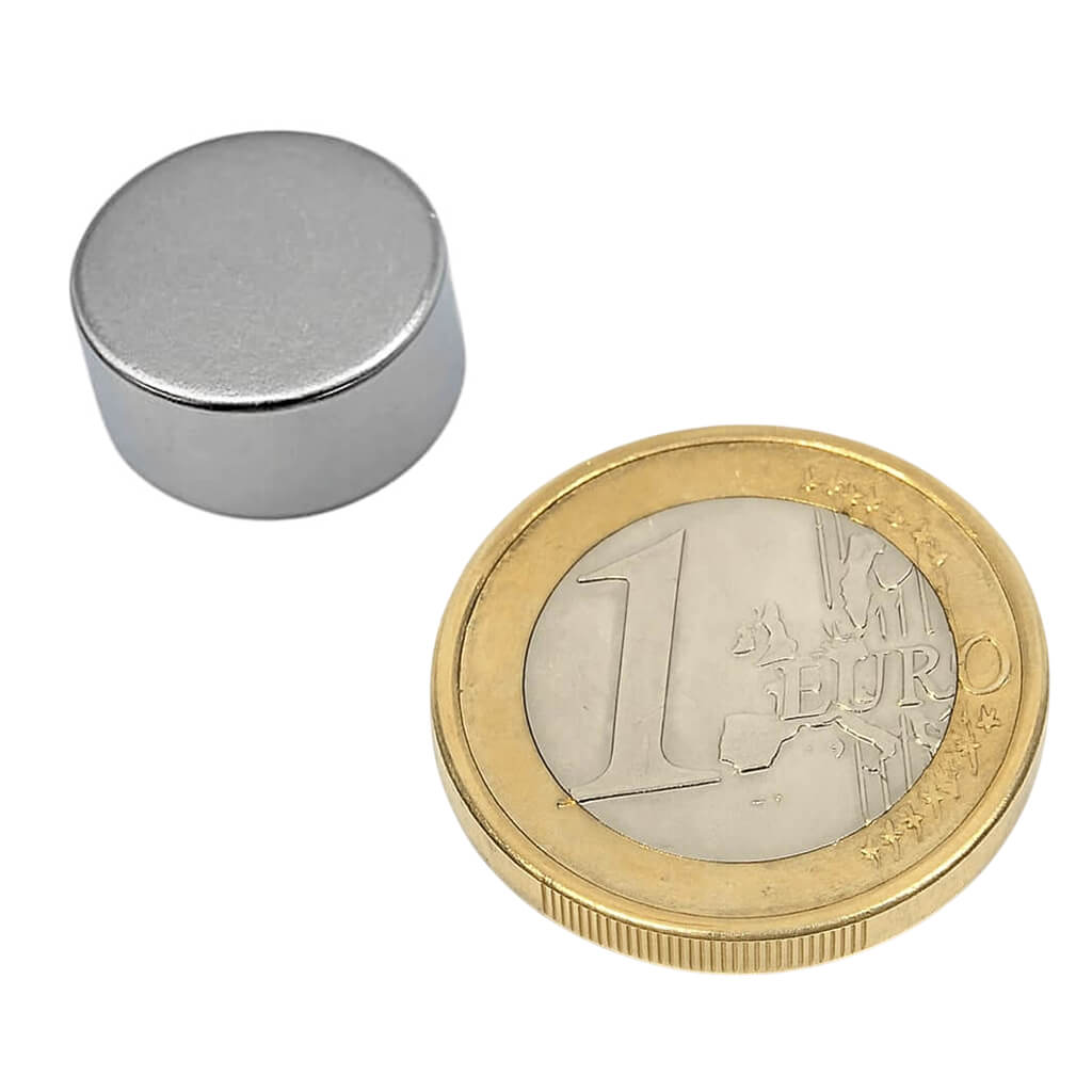 Aimant néodyme disque Ø15 x 8mm, puissance 6.2kg 90 Aimant néodyme disque Ø15 x 8mm, puissance 6.2kg