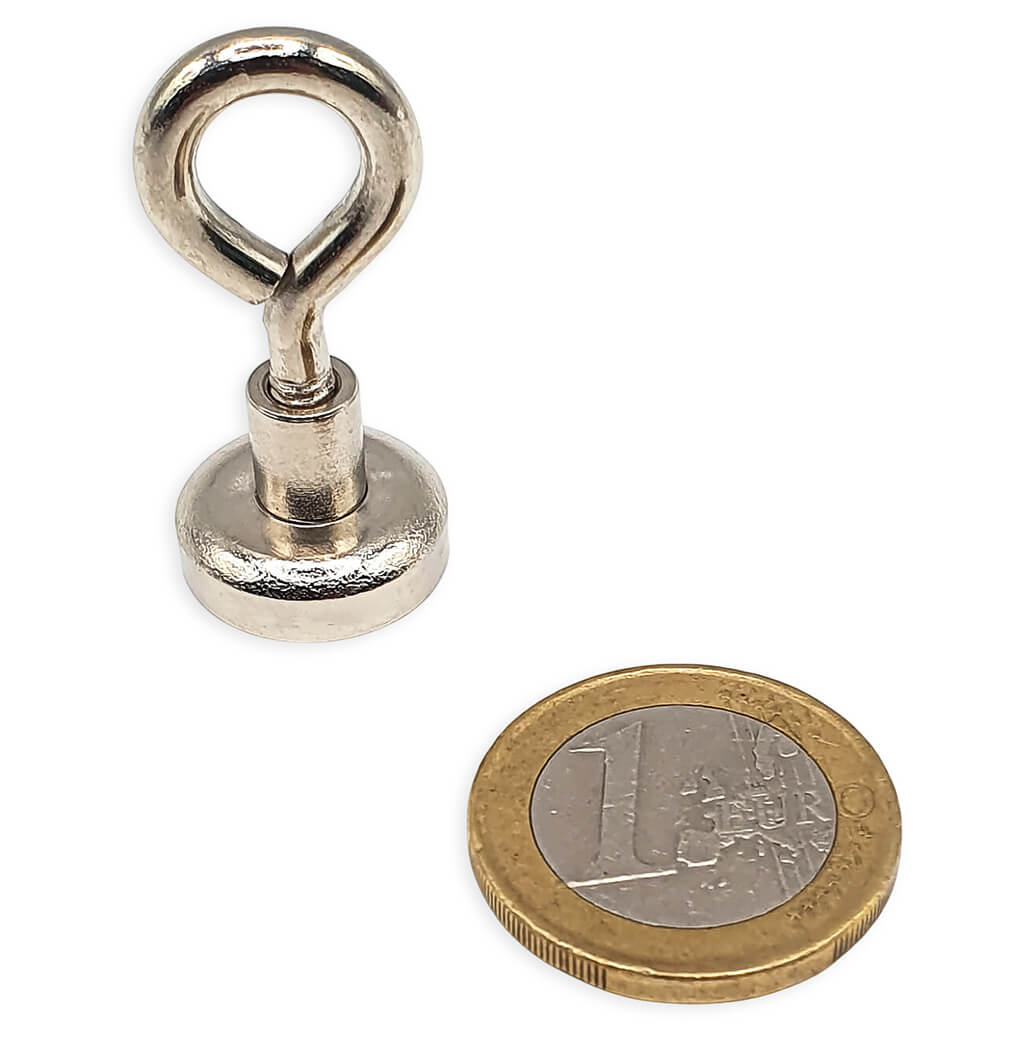 Aimant avec œillet Ø16mm, puissance 8kg