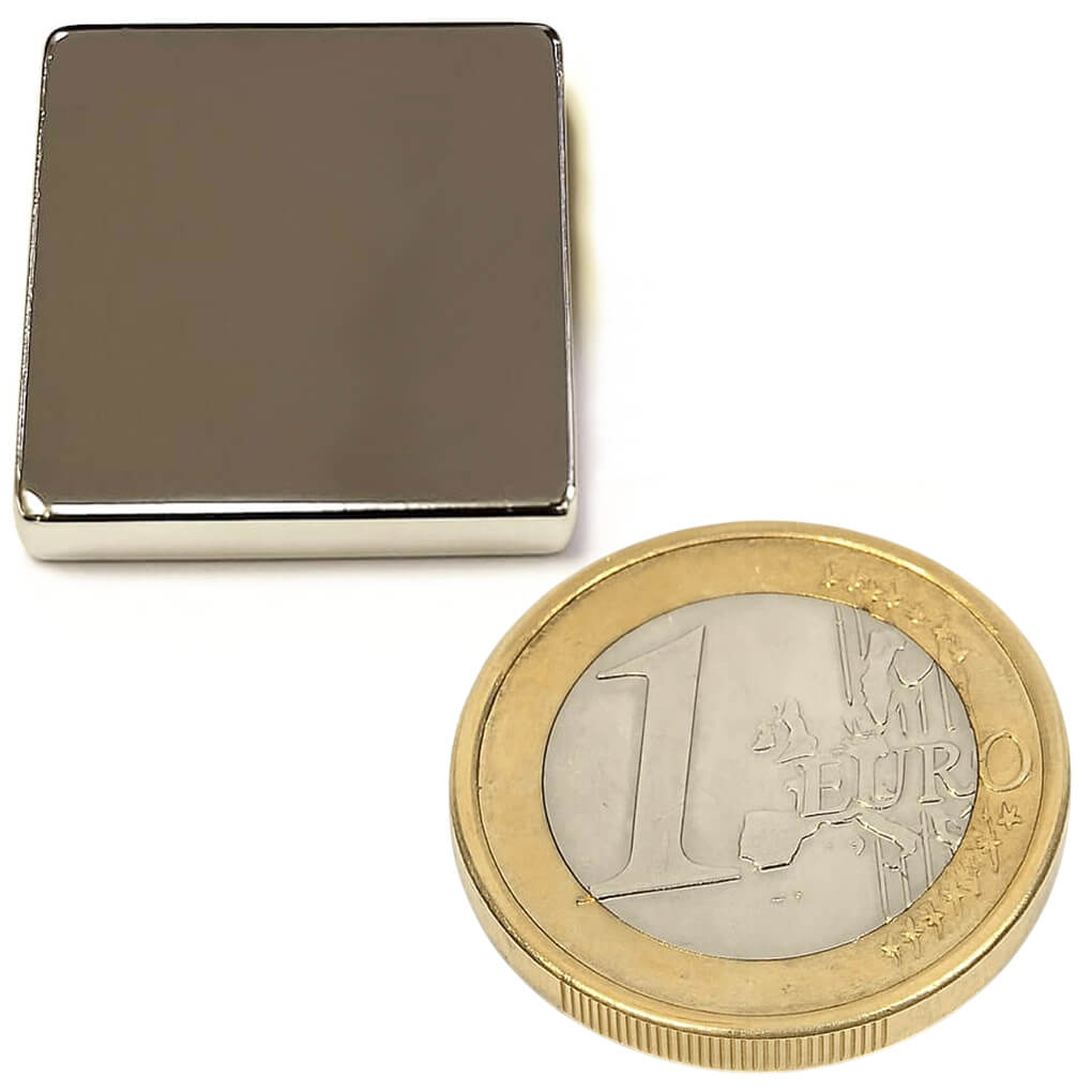 Aimant néodyme bloc 20x20x5mm, puissance 6kg