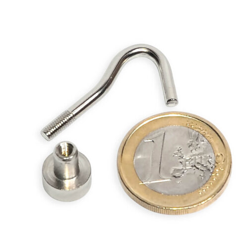 Aimant avec œillet Ø42mm, puissance 72kg