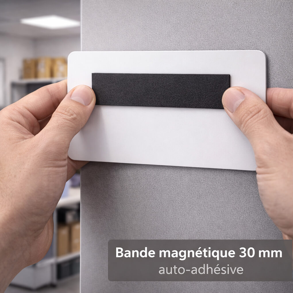 Bande magnétique autocollante 30mm x 2mm x 10mètres adhésif 3M 50 Bande magnétique autocollante 30mm x 2mm x 10mètres adhésif 3M – Image 5