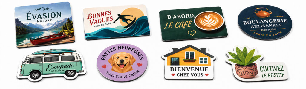 Magnet publicitaire rectangulaire 77 magnet pub personnalisé à la forme