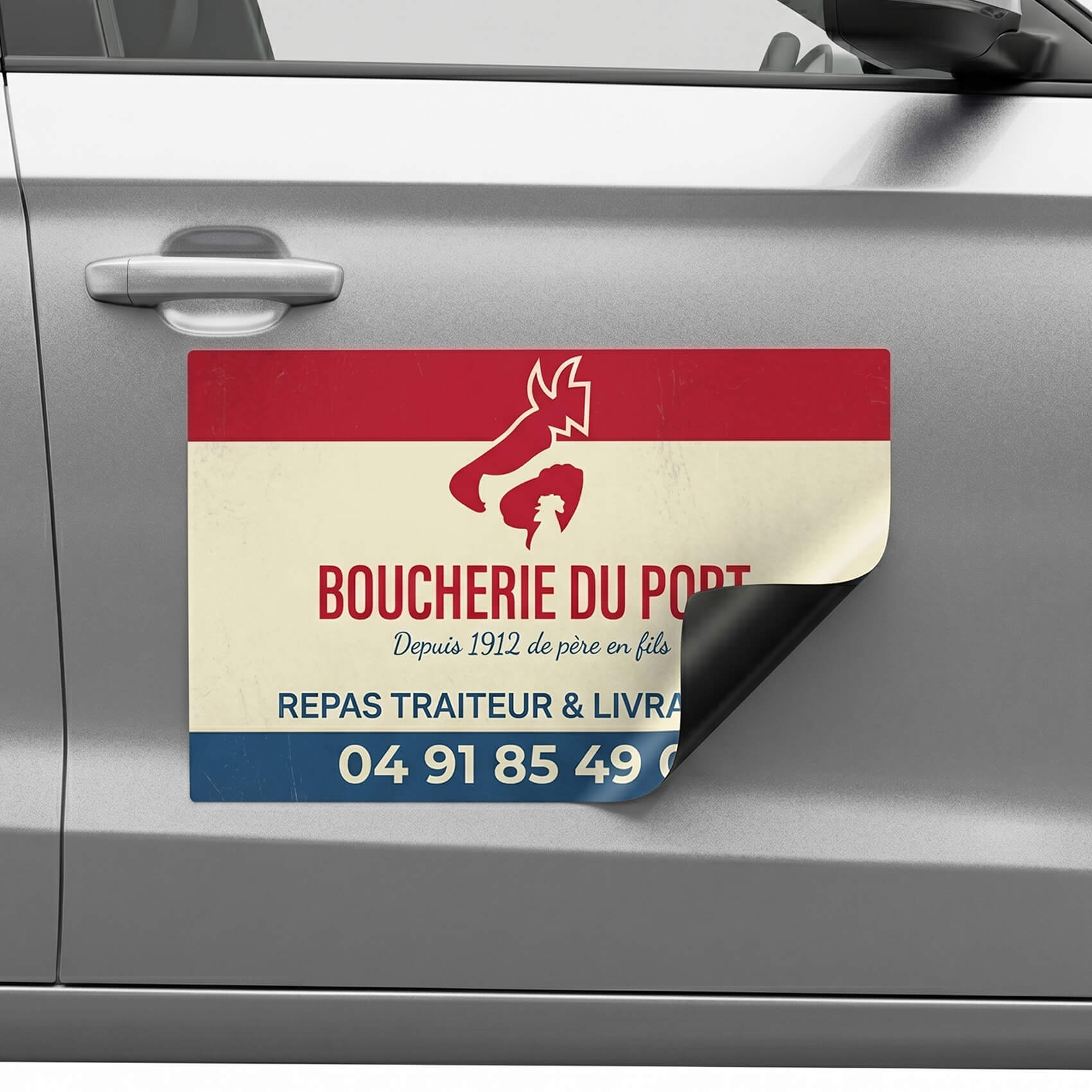 Feuille ferreuse brute adhésive 100x60cm 51 Magnet voiture